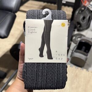 A New Day Charcoal Fleece-Lined Tights